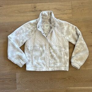 Abercrombie and Fitch Quilted Snap Up Fleece Jacket size small